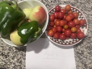 シェアハウスのオーナーさんからの野菜と果物