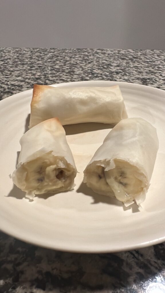 春巻きの皮で作るバナナチョコスイーツ
